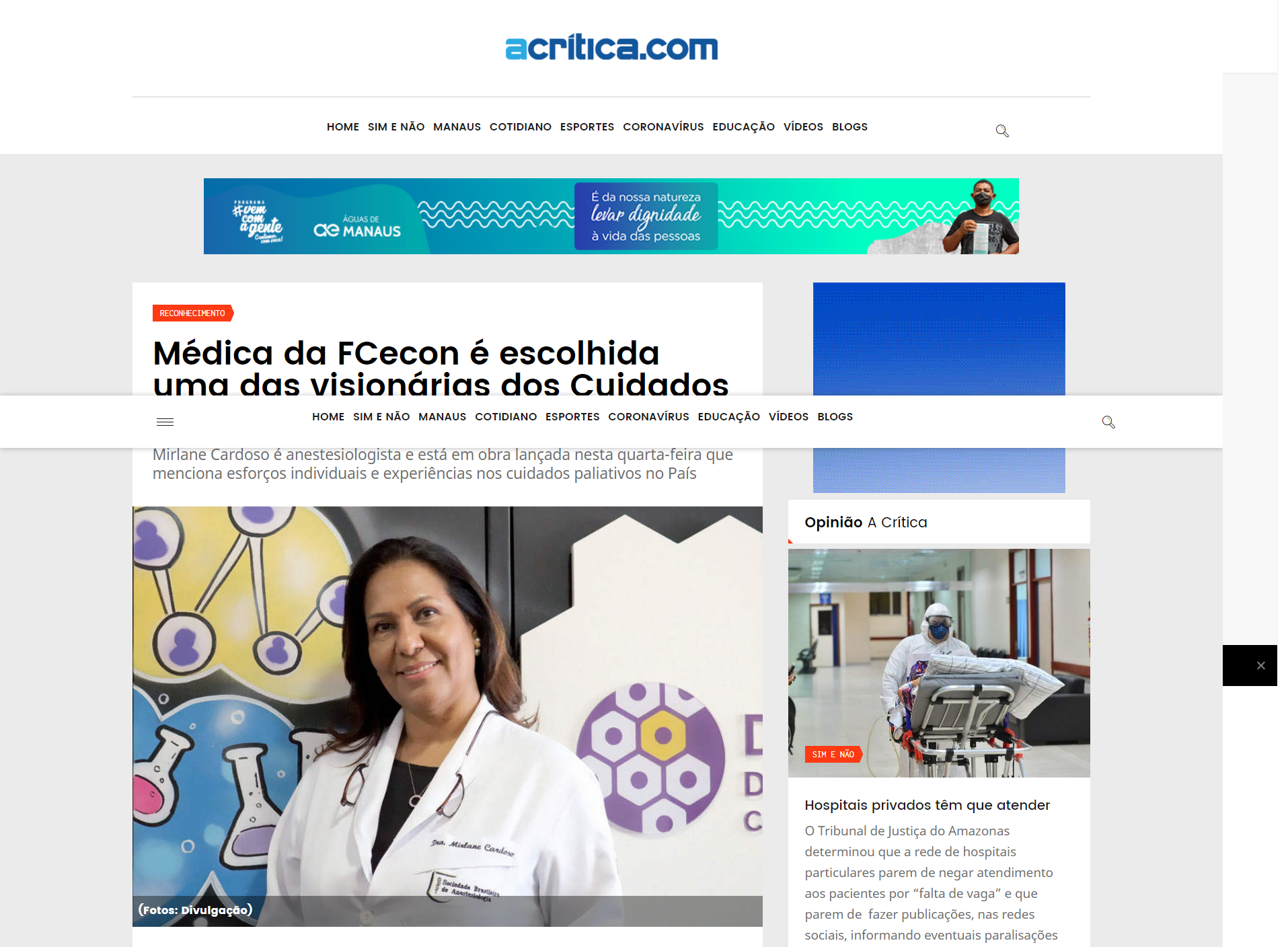 Médica da FCecon é escolhida uma das visionárias dos Cuidados Paliativos no Brasil