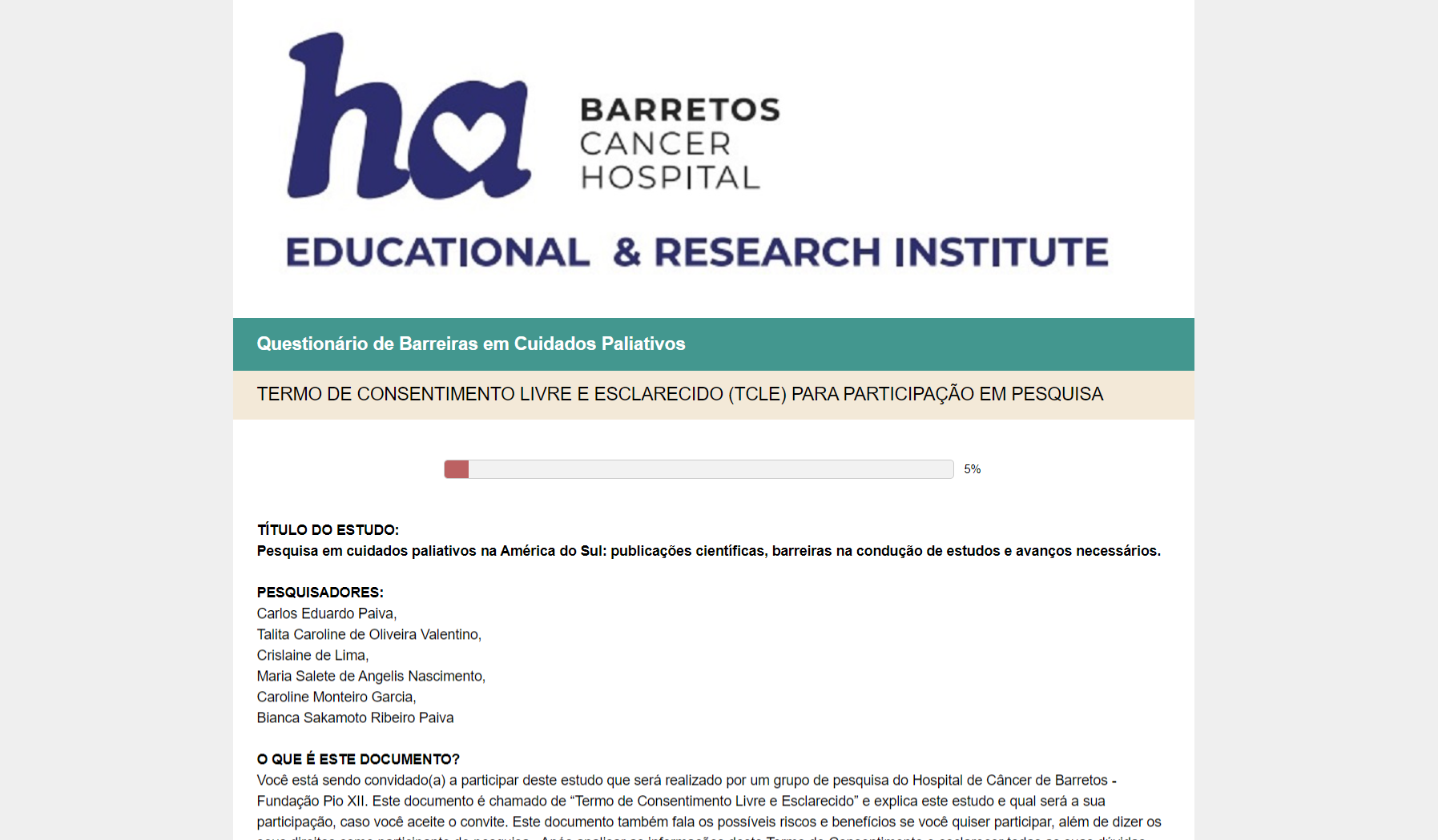 Comitê de gestão da ANCP em parceria com Hospital de Amor desenvolve pesquisa sobre as barreiras na condução de estudos