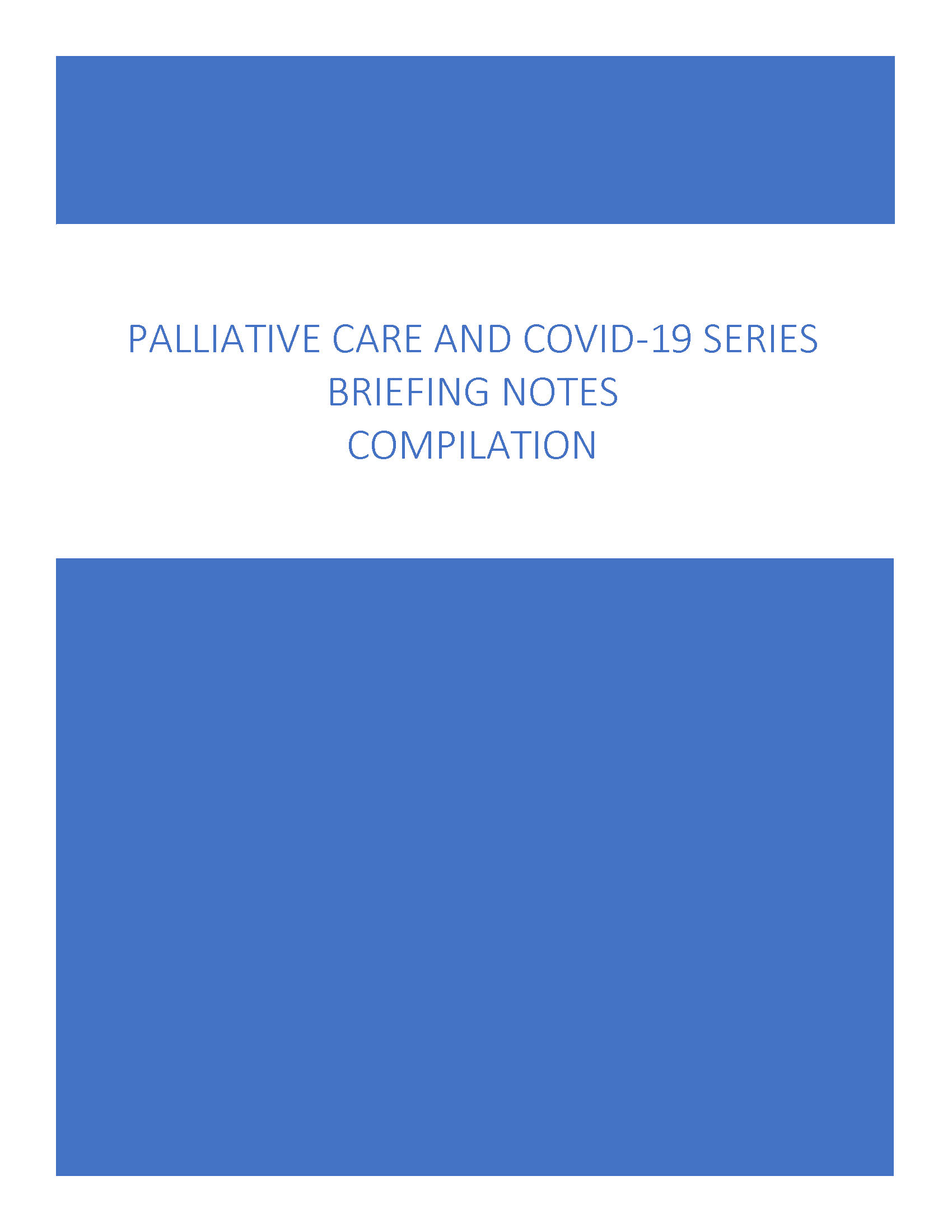 IAHPC, ICPCN, PALCHASE e WHPCA disponibilizam série Global Palliative Care e COVID-19