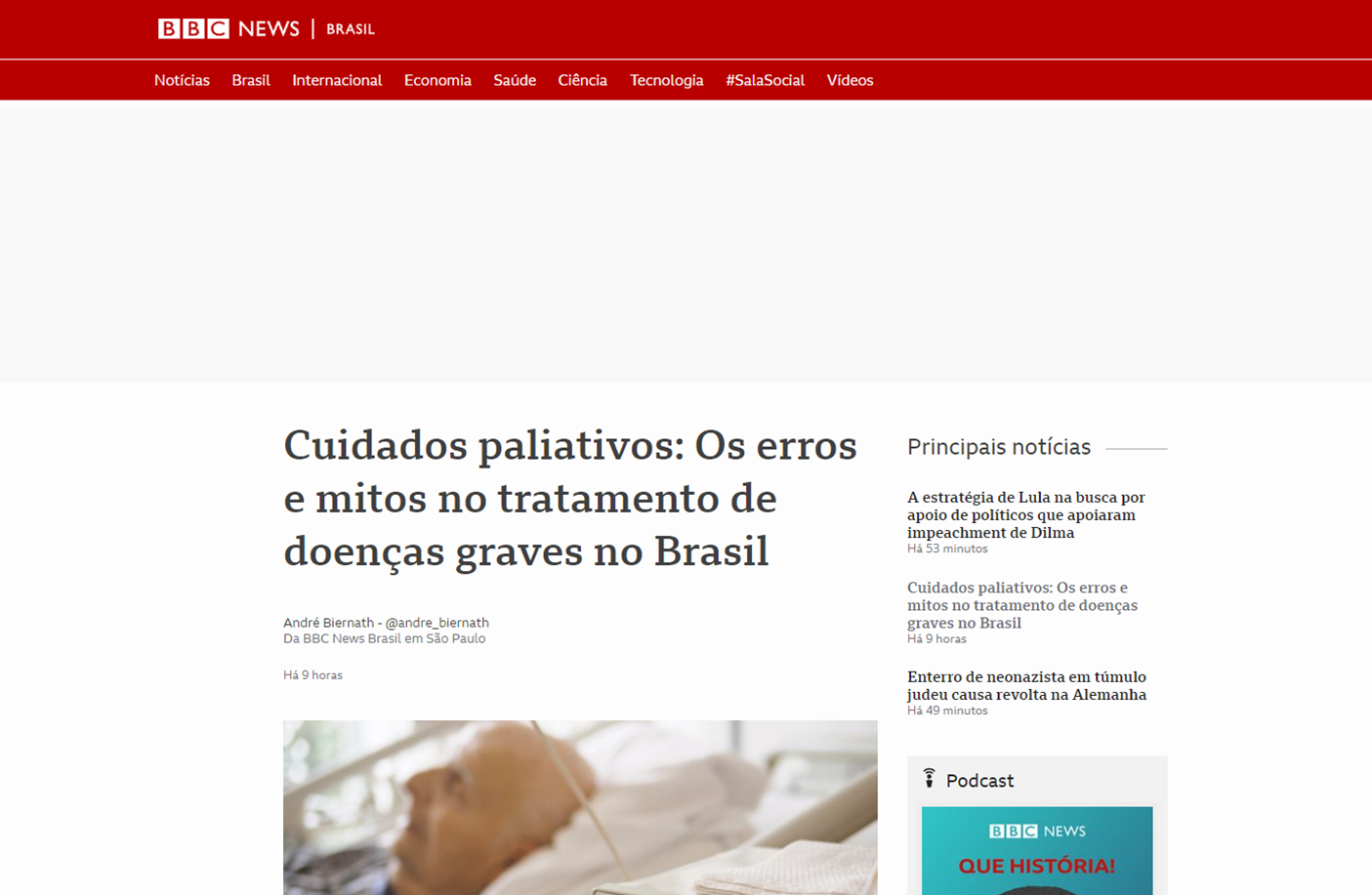 Cuidados paliativos: Os erros e mitos no tratamento de doenças graves no Brasil