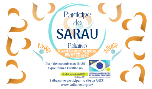 Participe do Sarau Paliativo durante o IX Congresso Brasileiro de Cuidados Paliativos
