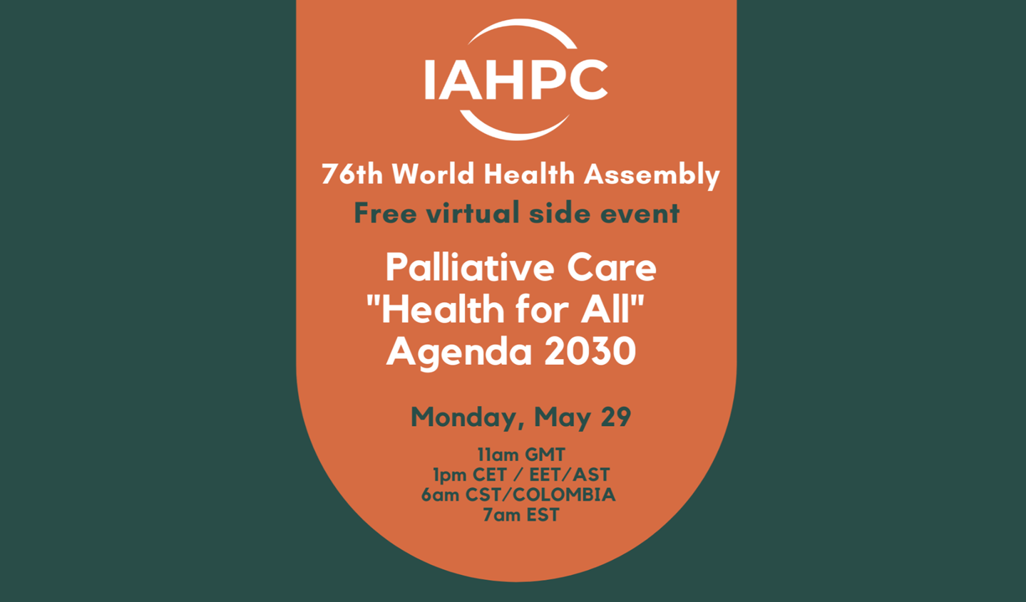 IAHPC realiza evento virtual Cuidados Paliativos “Saúde para todos”