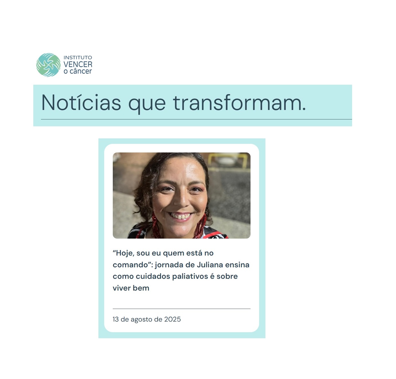 ANCP no portal do Instituto Vencer o Câncer