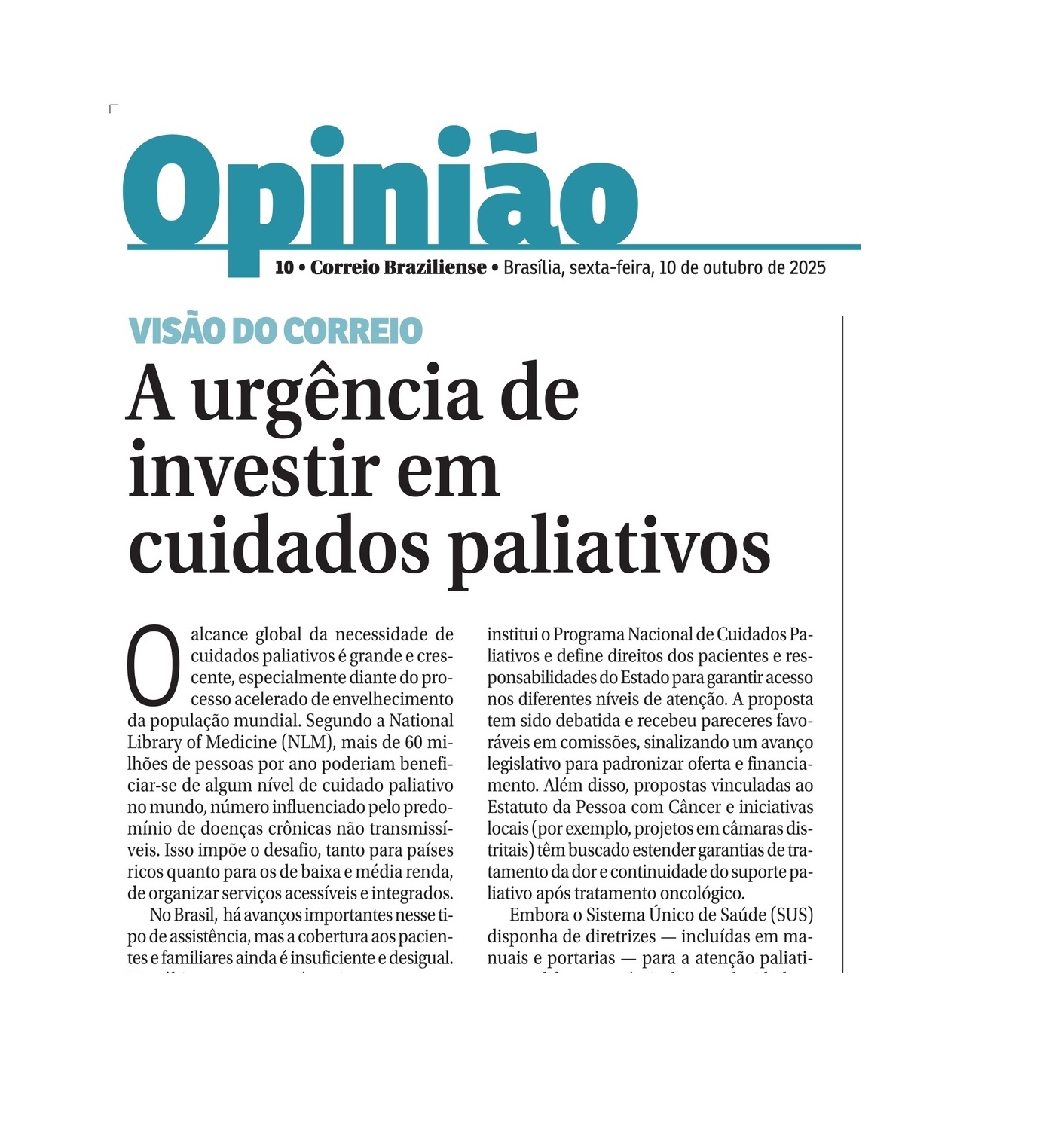 ANCP no Correio Braziliense